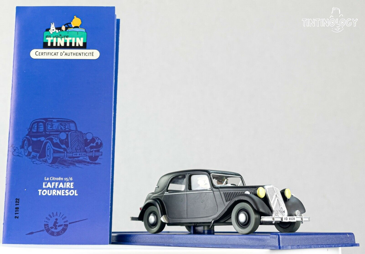 ATLAS TINTIN CAR #22 Citroen 15/6 Calculus Affair Herge model 1/43 Scale Voiture