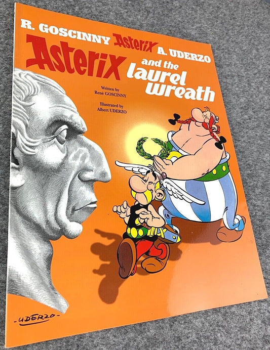 Asterix & Laurel Wreath - 2000s Orion/Sphere UK Edition Paperback Book EO Uderzo