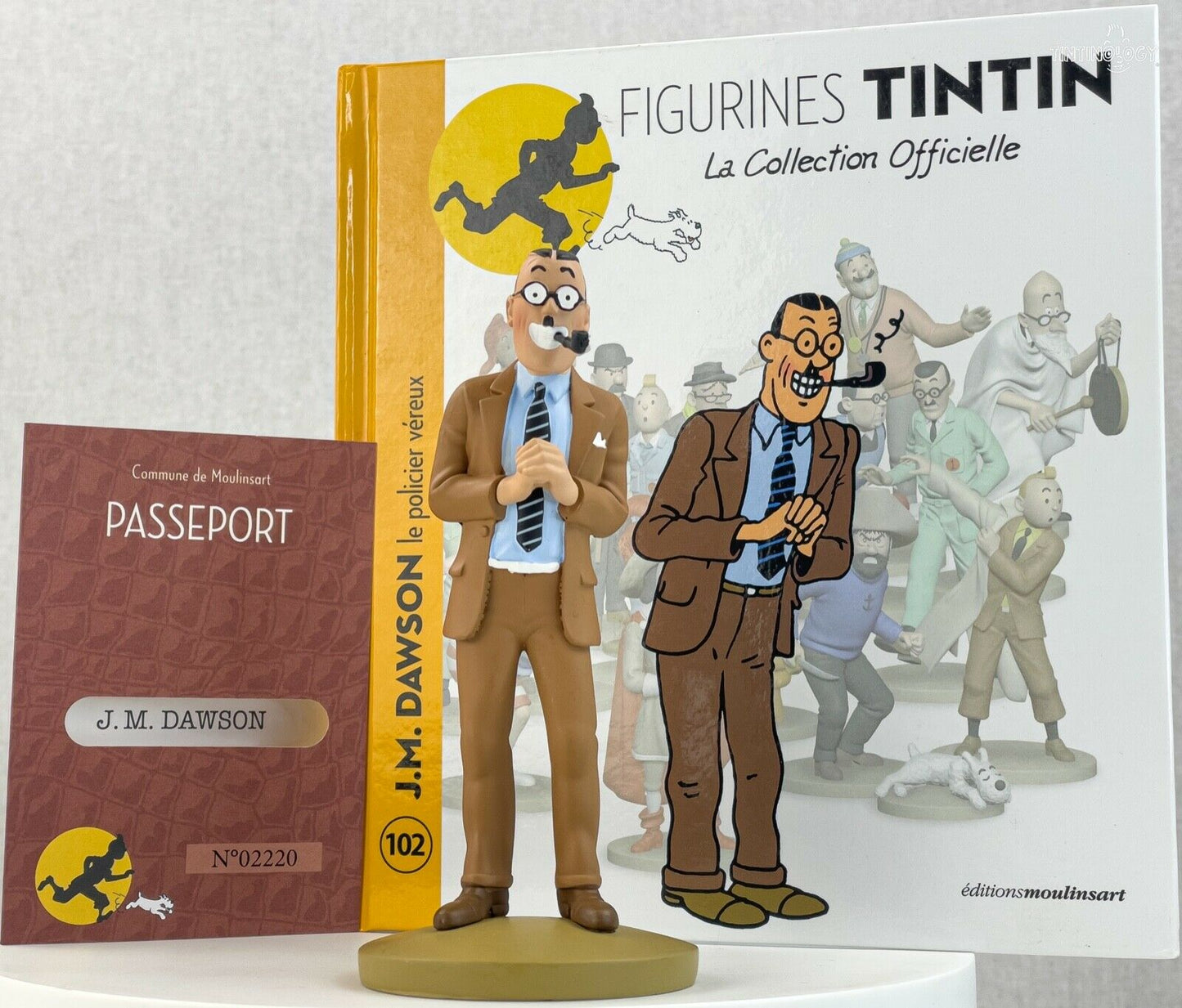 Tintin Figurines Officielle # 102 JM Dawson: Blue Lotus ML Resin Model Figure