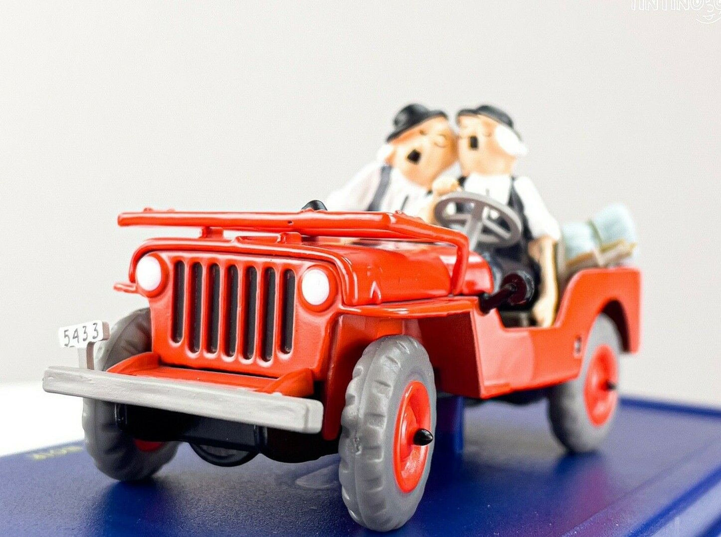 ATLAS TINTIN CAR # 7 Willys Jeep - Black Gold Herge model car 1/43 Scale Voiture