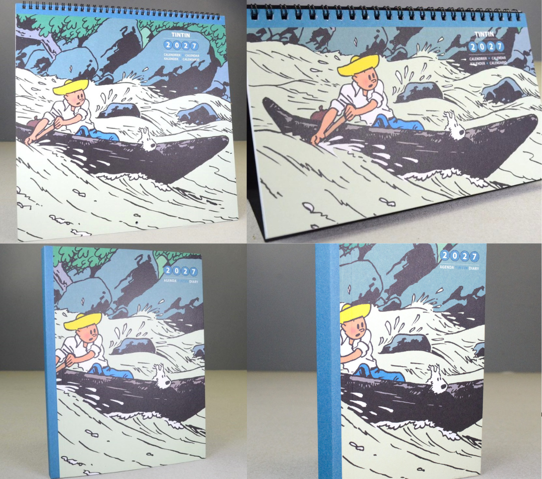 2027 Tintin Set x4 Calendar & Diarys - Adventures of Tintin by Herge/Moulinsart Editions