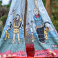 Moulinsart Tintin in America Kids Tepee Tent 150x85cm 100% Cotton Vintage Tipi