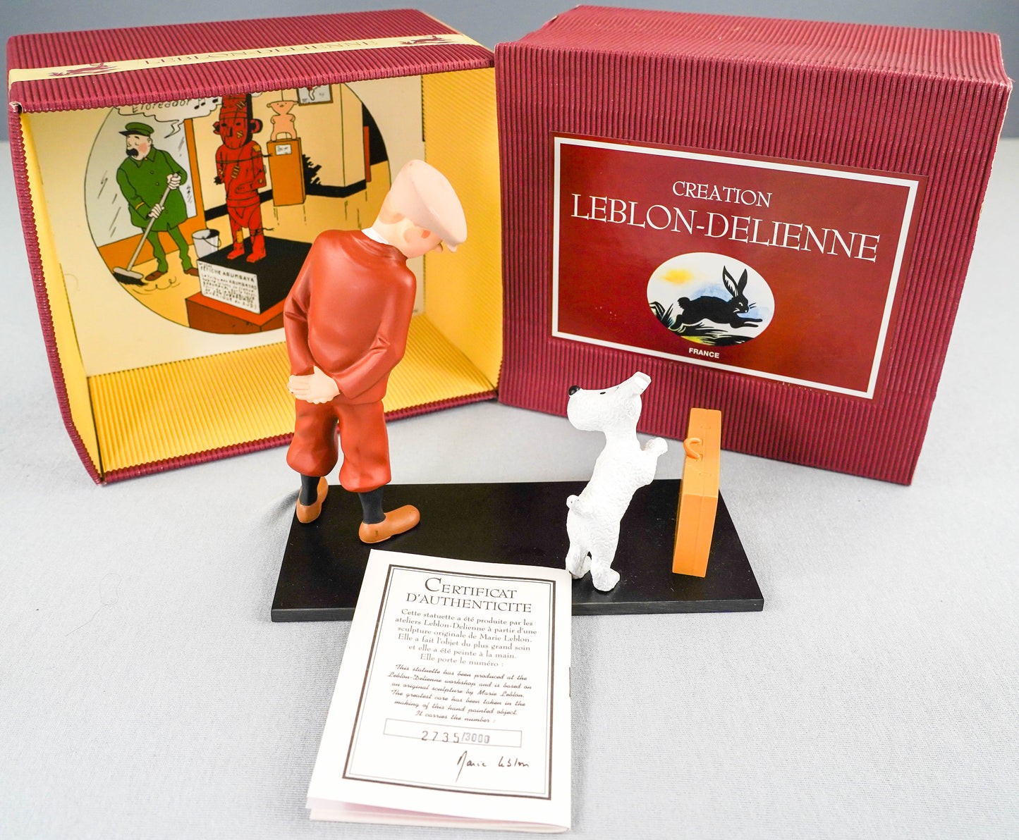 Statuette Leblon-Delienne 53 Tintin Et Milou L' Oreille Cassée 1993 Resin Model Figurine