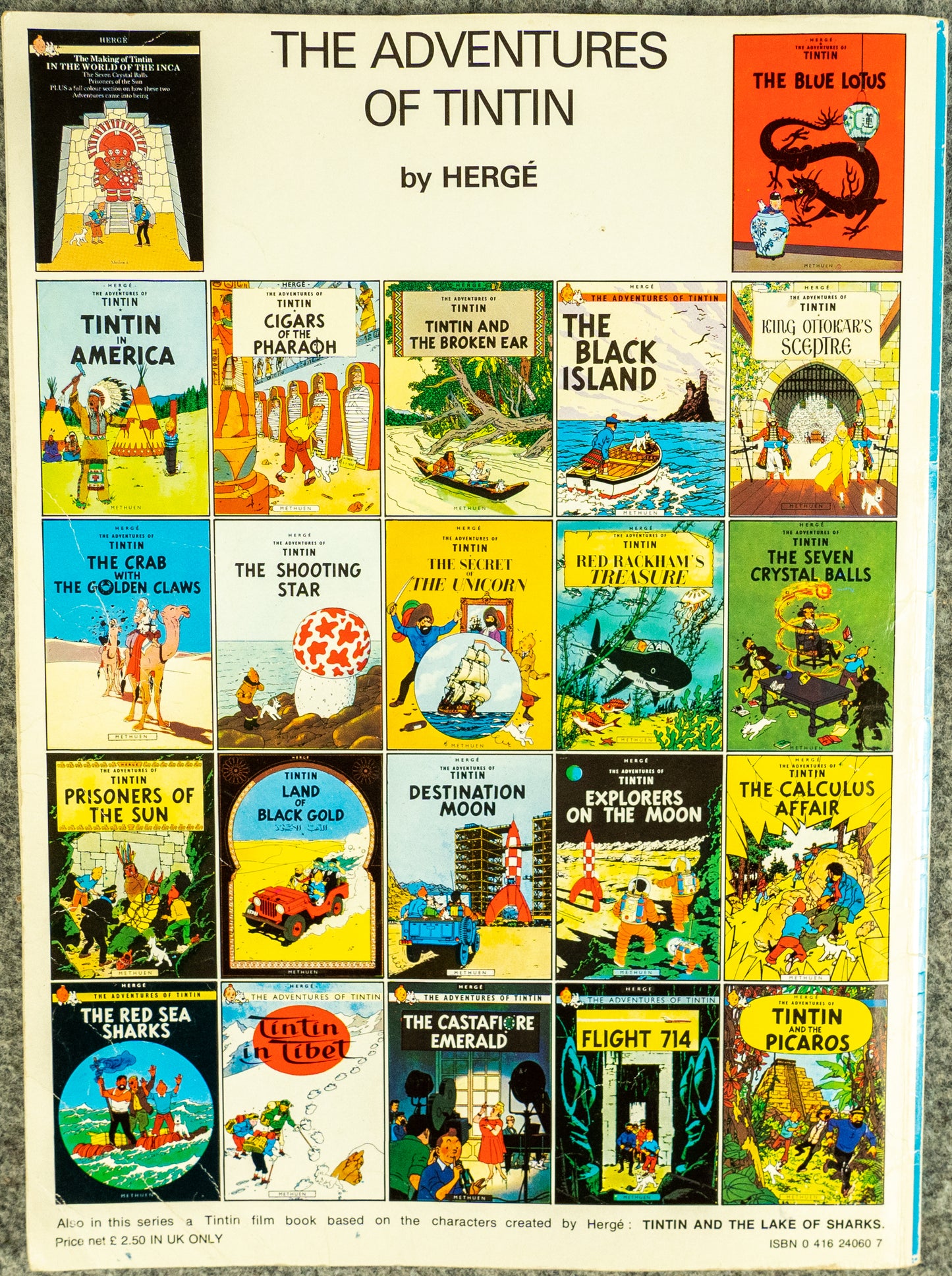 King Ottokars Skeptre - Tintin Magnet UK Paperback Edition Book 1980s