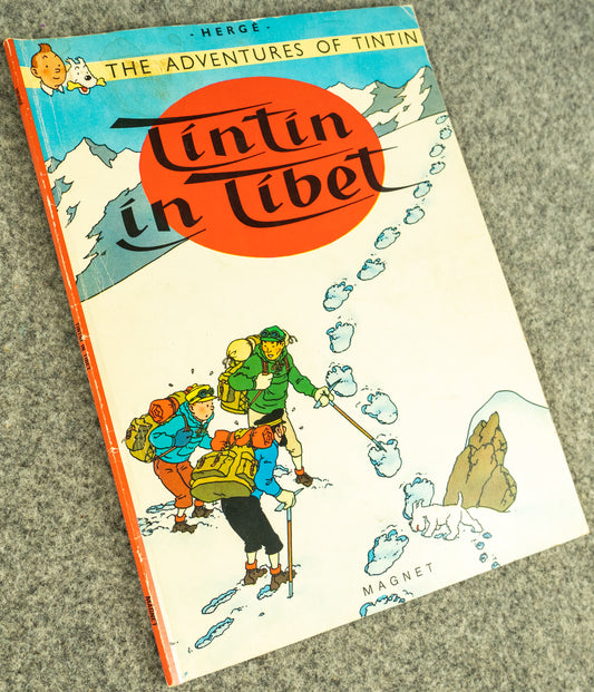 Tintin in Tibet - Tintin Magnet UK Paperback Edition Book 1980s