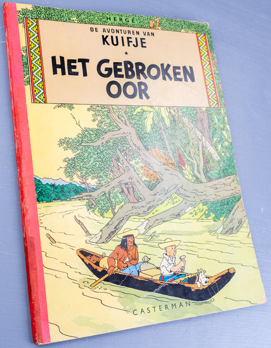 Kuifje: Het Gebroken Oor 1963 Early Dutch Paperback Edition Casterman Tintin by Herge