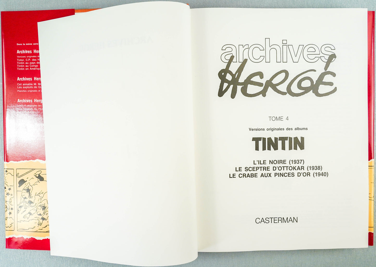 ARCHIVES HERGE Volume 4: 1st Edition Tintin Books+Totor Hardback Rare EO