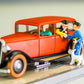 MOULINSART TINTIN CAR #2 Dr Wang's Red Limo: Blue Lotus Model car 1/43 Scale (Copy)