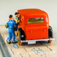 MOULINSART TINTIN CAR #2 Dr Wang's Red Limo: Blue Lotus Model car 1/43 Scale (Copy)