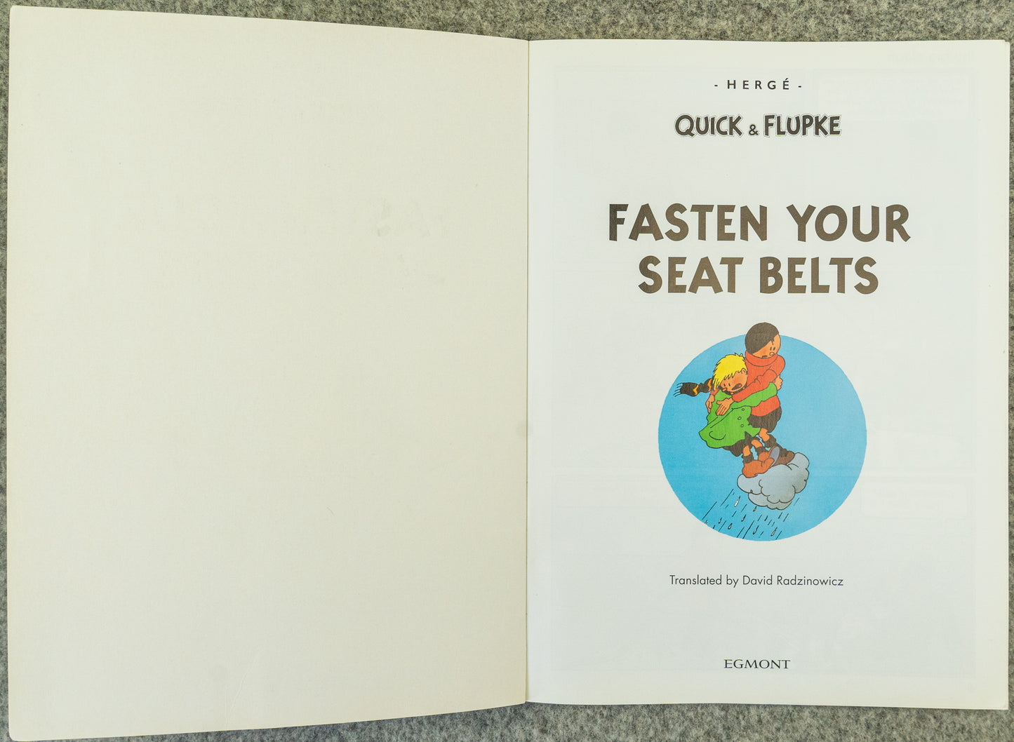 Quick & Flupke - Fasten Your Seat Belts 2009 Vintage Egmont UK Paperback Edition