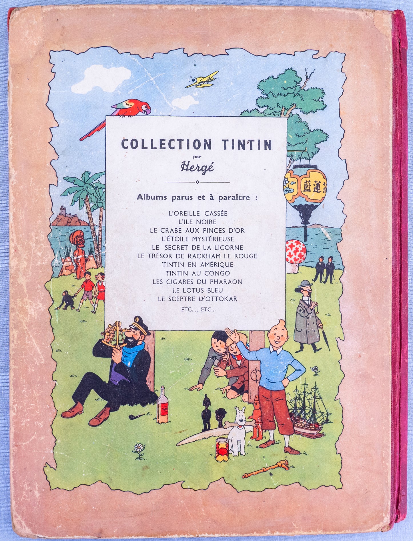 Le Lotus Bleu: Casterman 1946 1st Colour Edition B1 HB Rare Herge Tintin EO