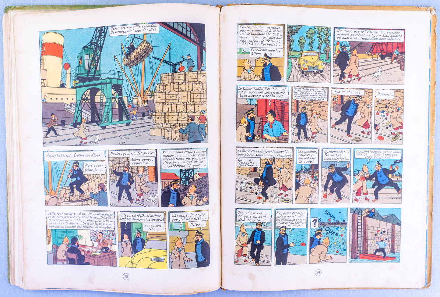 Les 7 Boules De Cristal: Casterman 1948 1st Edition B2 HB Rare Herge Tintin EO