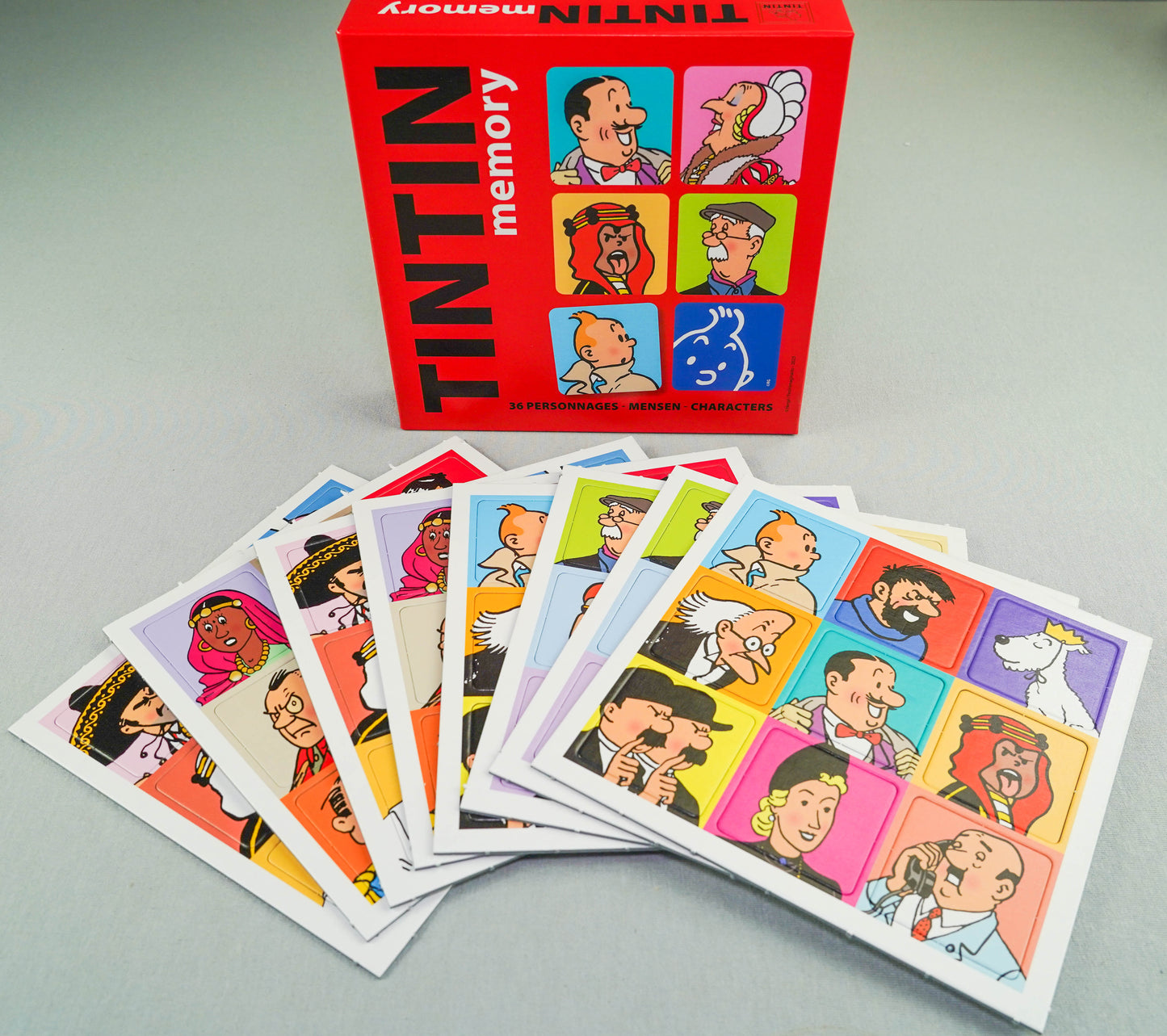 Tintin Moulinsart Memory Game Playing Cards: Character Cards