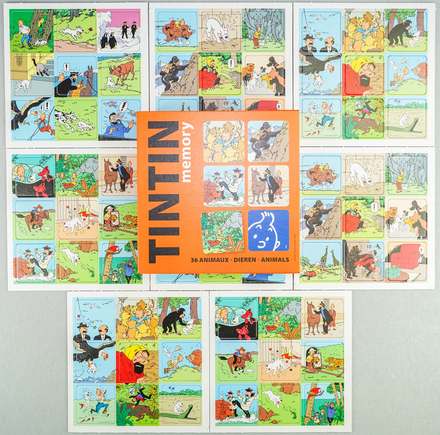 Tintin Moulinsart Memory Game Playing Cards: Animals Cards