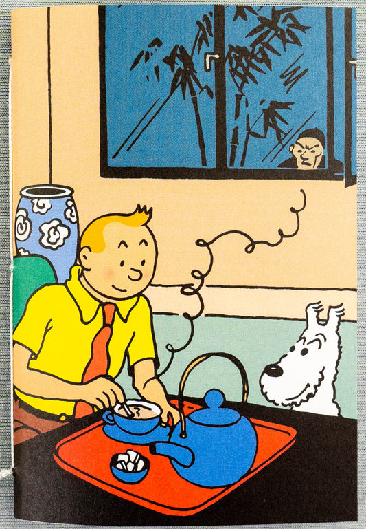 Tintin Drinking Tea: Blue Lotus Moulinsart Tintin Notepads: A6