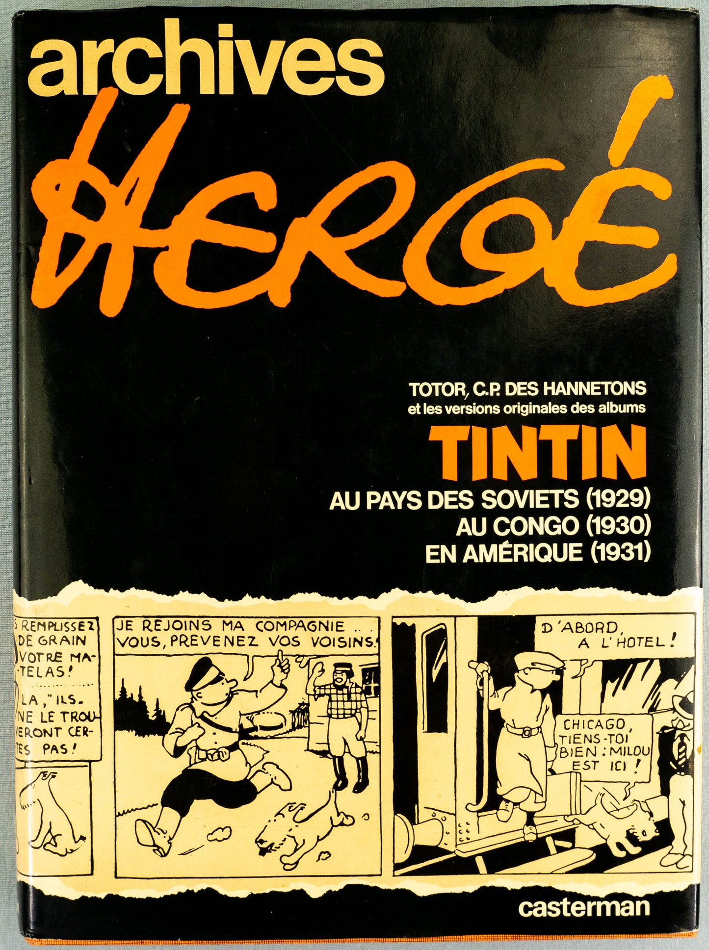 ARCHIVES HERGE VOLUME 1 1973 1st Edition x3 Tintin Books+Totor Hardback Rare EO