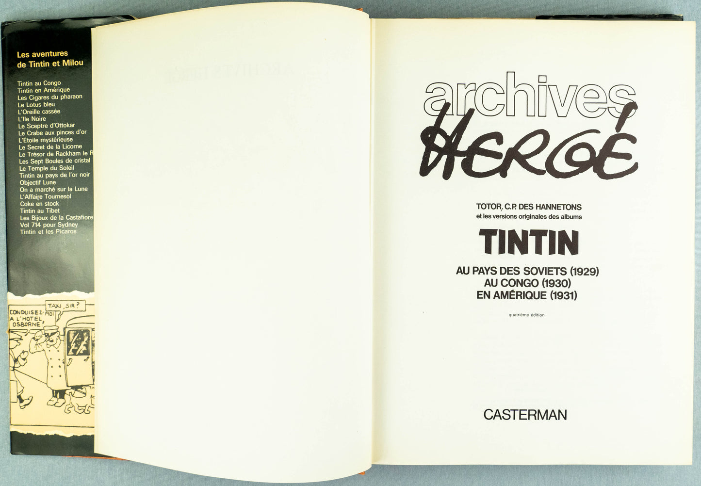 ARCHIVES HERGE VOLUME 1 1973 1st Edition x3 Tintin Books+Totor Hardback Rare EO