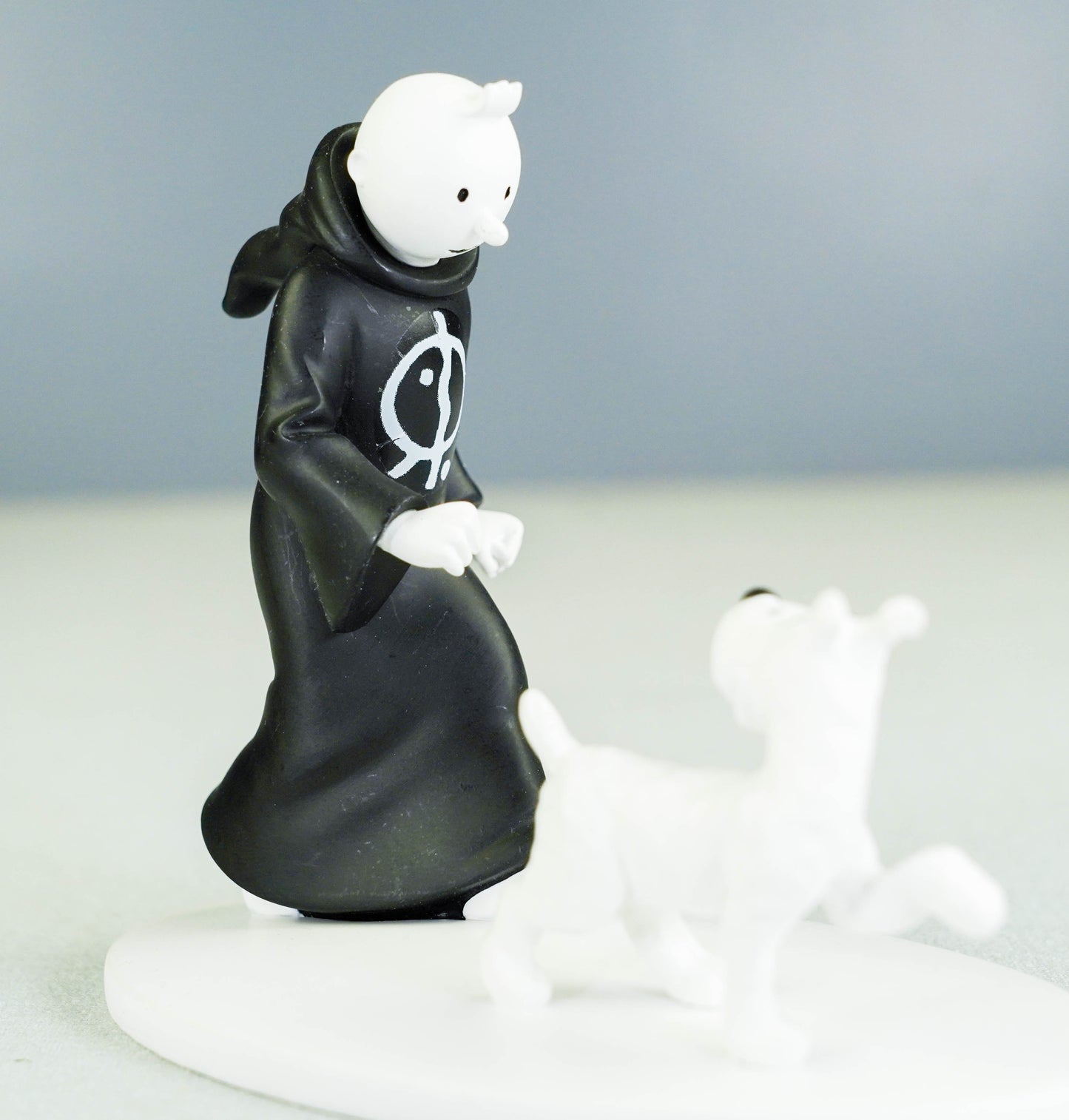 Hors Serie Figurine #5 Tintin in Toga and Snowy Cigars Pharaoh 12cm B&W Resin Model Figure