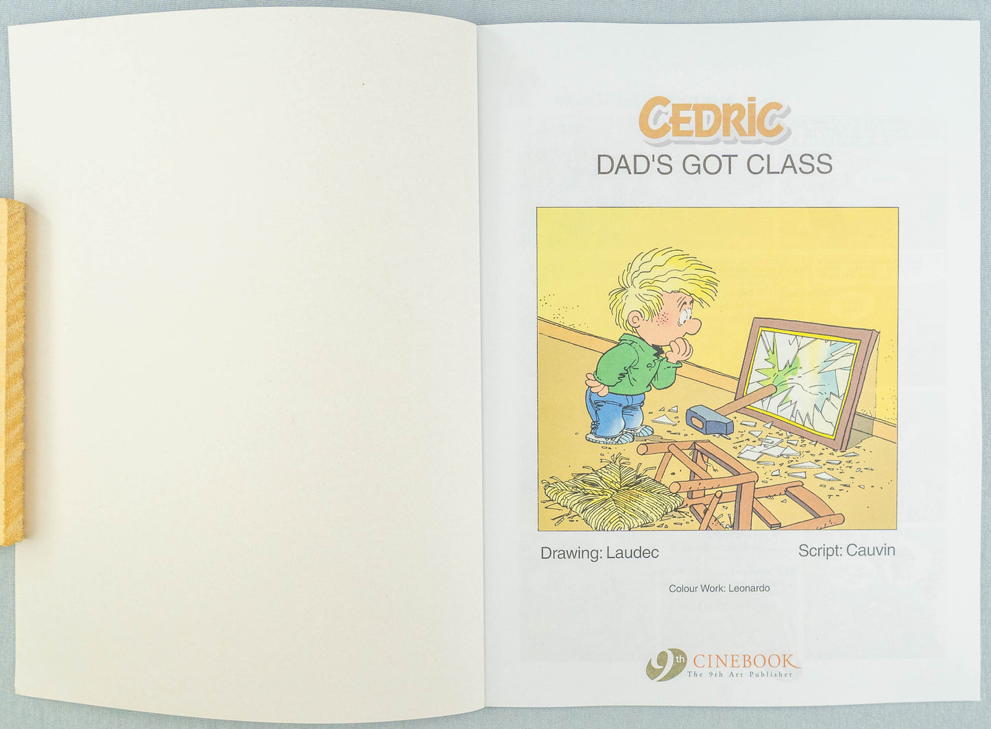 CEDRIC Volume 2 - Dad’s Got Class Cinebook Paperback Comic Book by Laudec / Cauvin