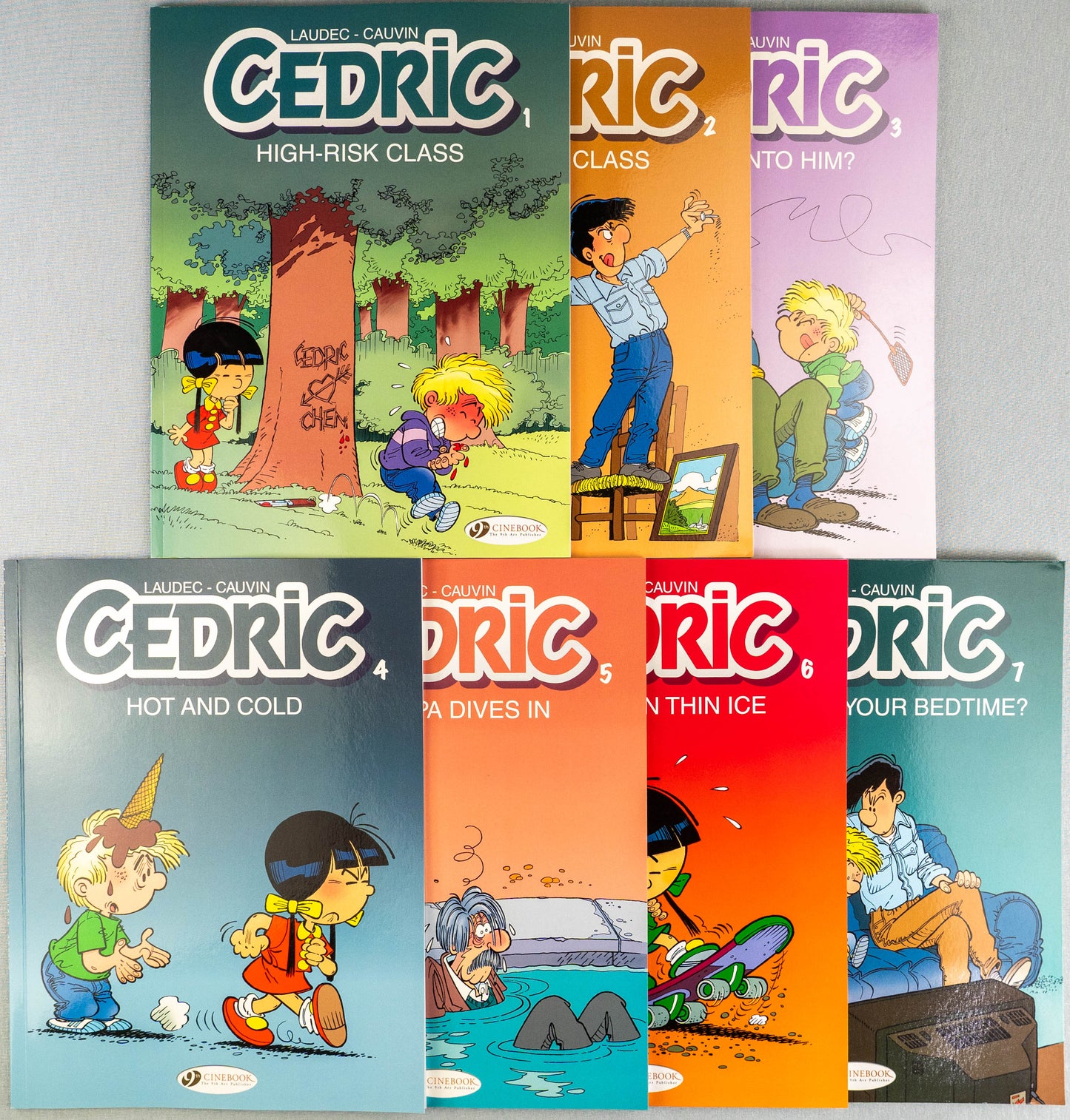 CEDRIC: Cinebook Paperback Edition Comics Full Set x7 Laudec / Cauvin