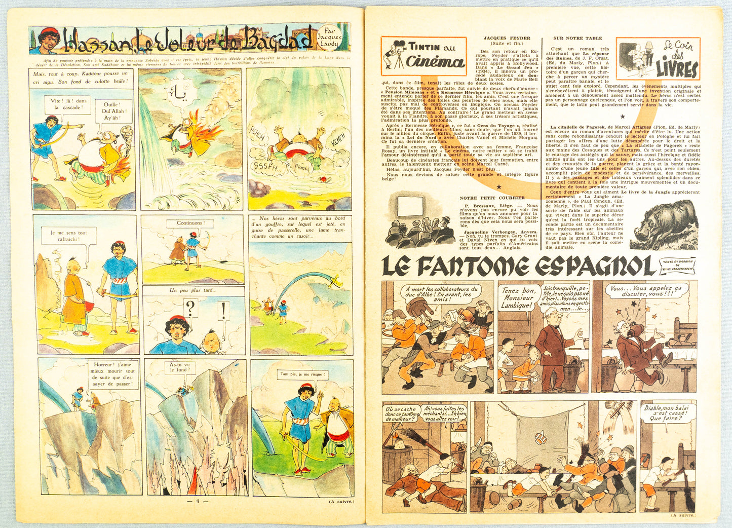 JOURNAL TINTIN Issue 8: 1948 Herge Cover Edition Vintage Comic EO Couverture
