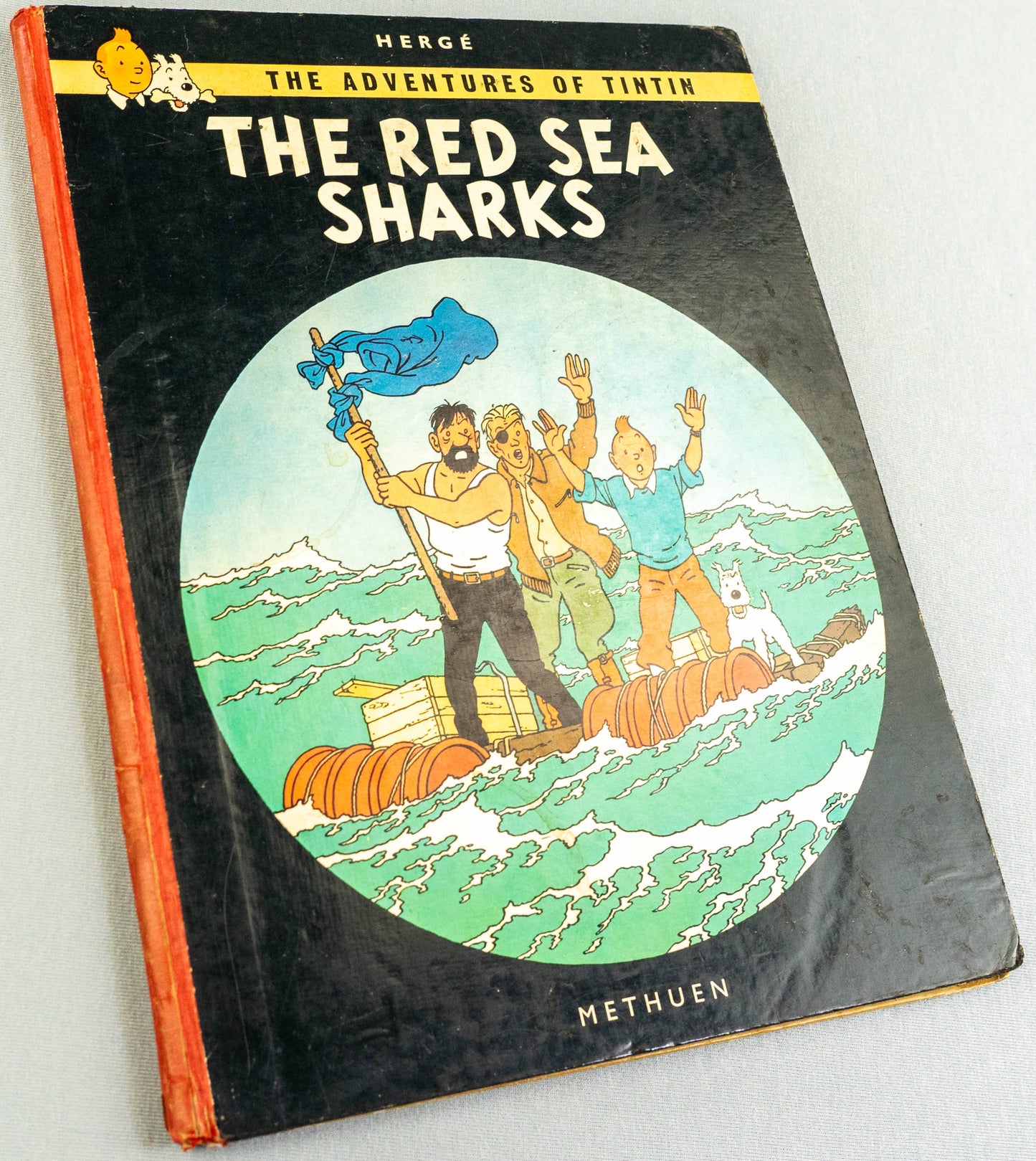 The Red Sea Sharks - Methuen 1960 1st UK Edition HB Rare Tintin book Herge EO
