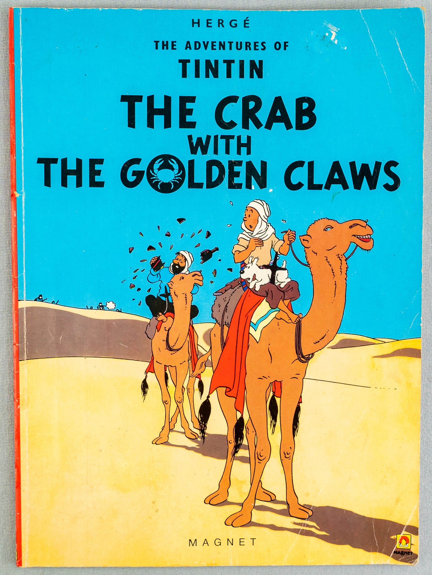 The Crab with the Golden Claws - Tintin Magnet UK Paperback Edition Book 1980s