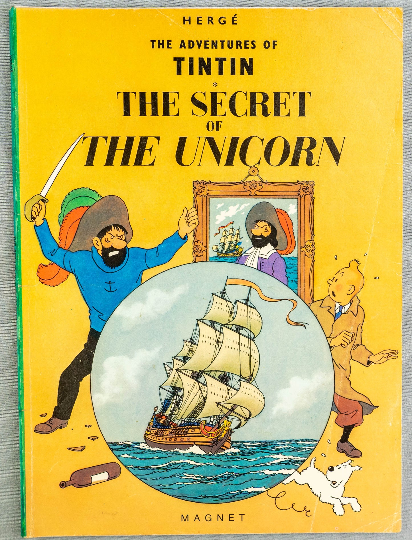 The Secret of the Unicorn - Tintin Magnet UK Paperback Edition Book 1980s