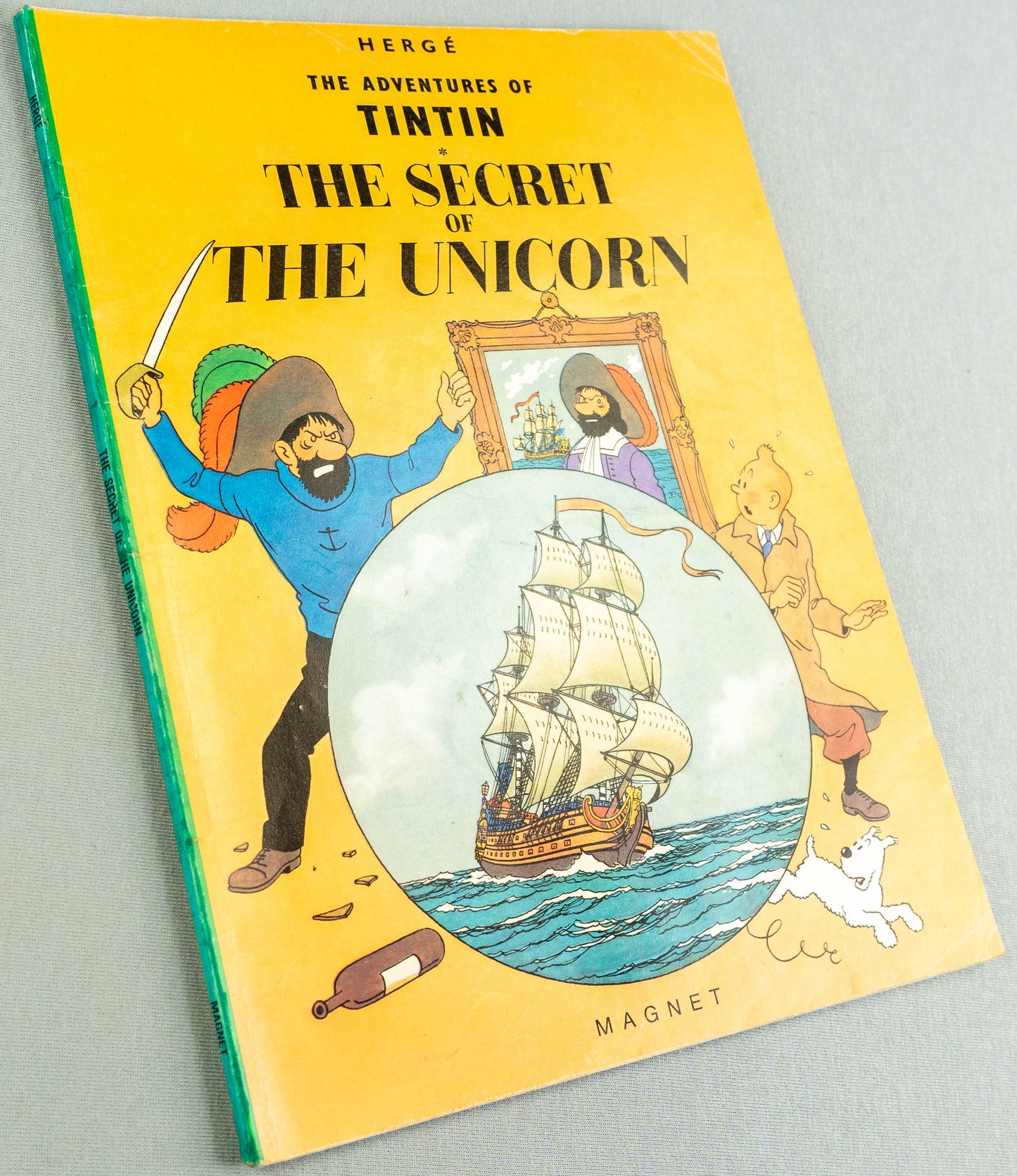 The Secret of the Unicorn - Tintin Magnet UK Paperback Edition Book 1980s