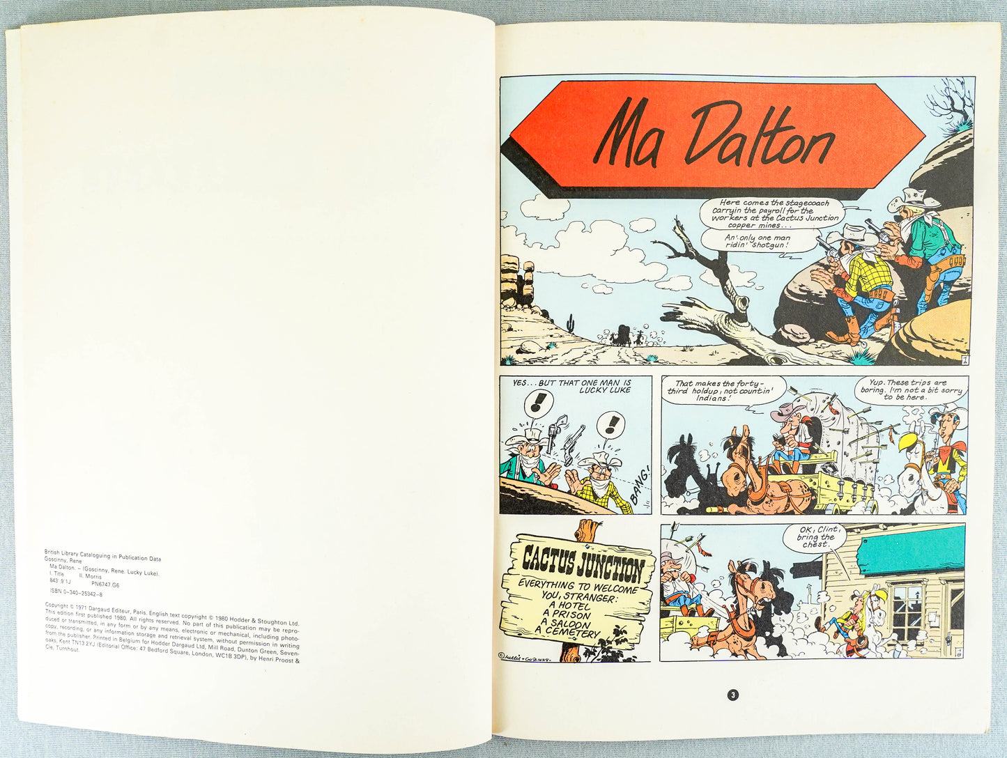 Ma Dalton - Lucky Luke 1980 Vintage 1st UK Paperback Comic Book