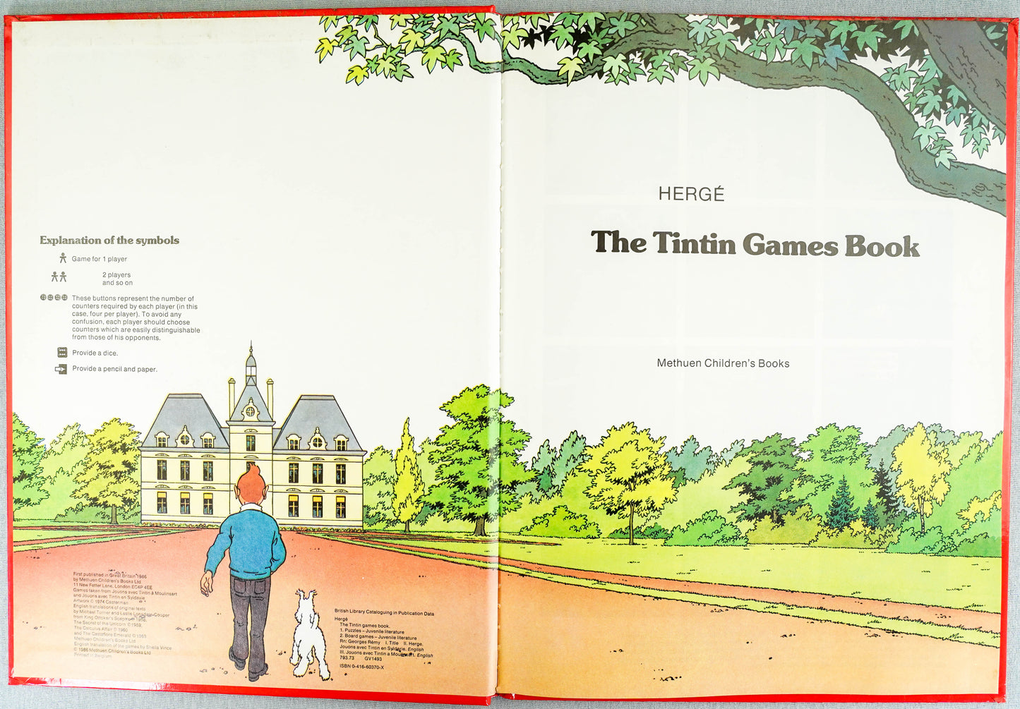 The Tintin Games Book - 1986 Methuen 1st UK Edition Hardback by Herge EO