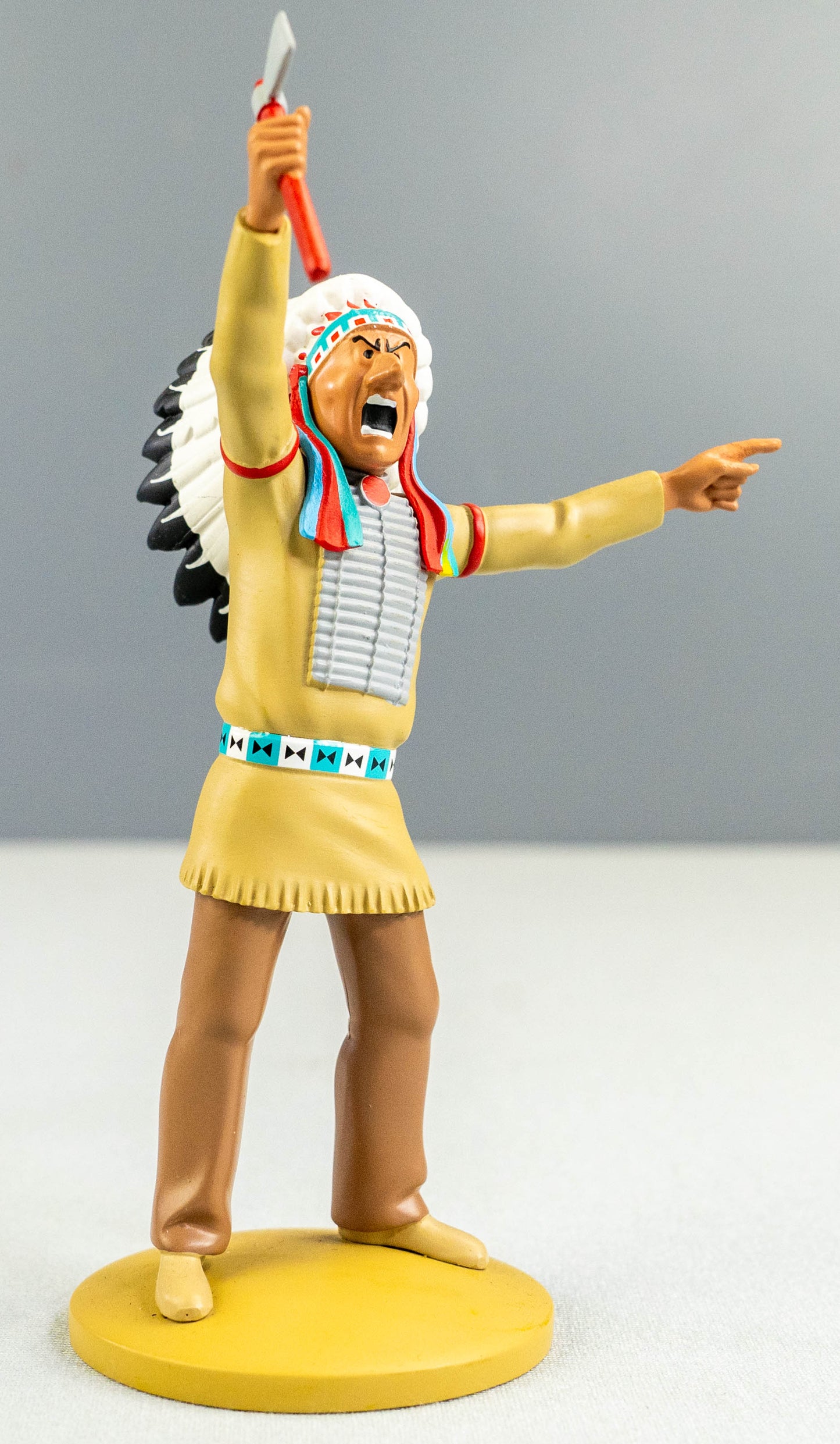 Figurine Moulinsart 42249 Indian Chief: America 12cm Resin Officielle Figure 42