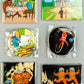 Set of 6 Moulinsart Tintin Scene Fridge Magnets 6.5cm - Moon Rocket/Marlinspike/Snowy