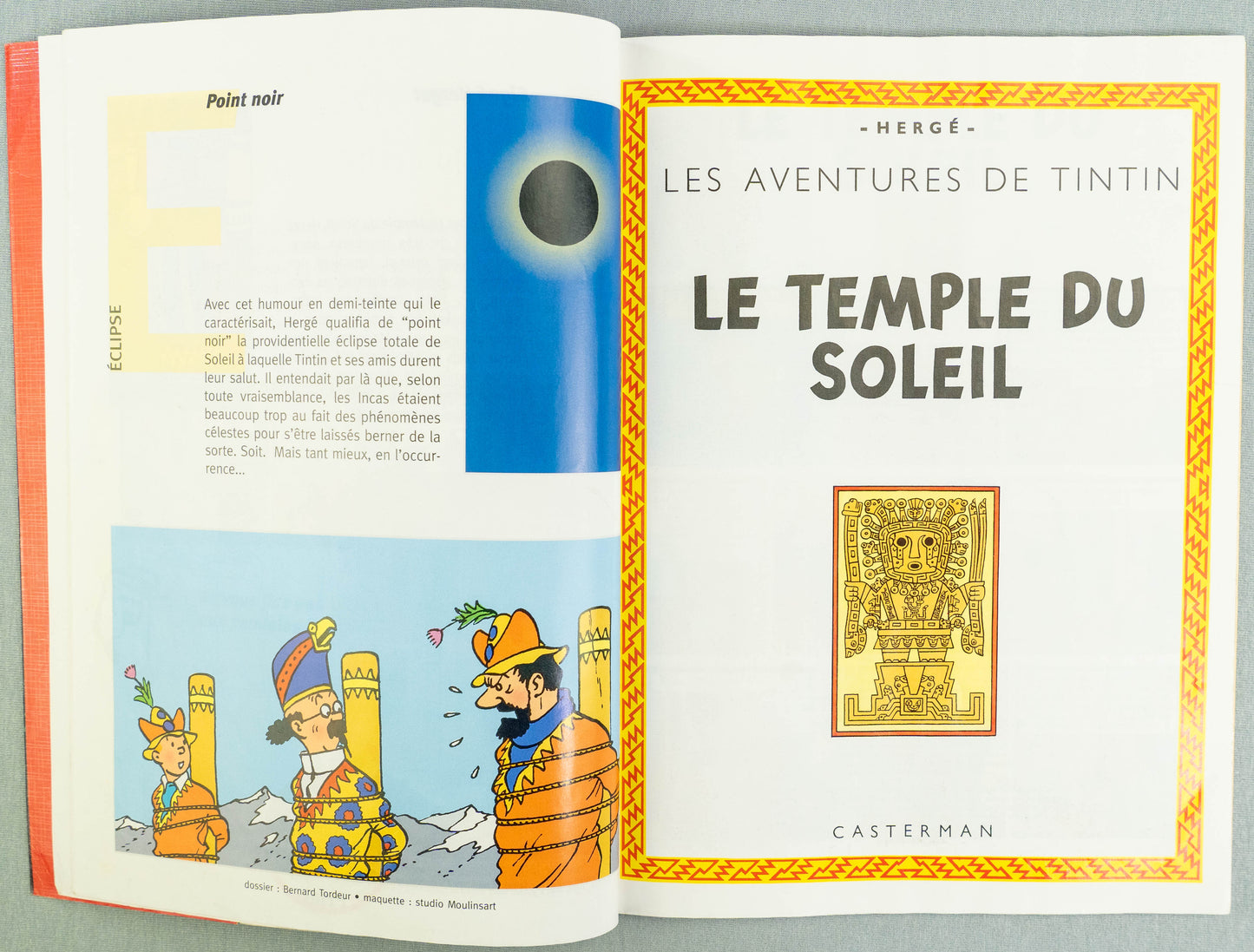 Tintin Le Temple Du Soliel: Casterman 1999 French Rare Intro Edition EO Herge