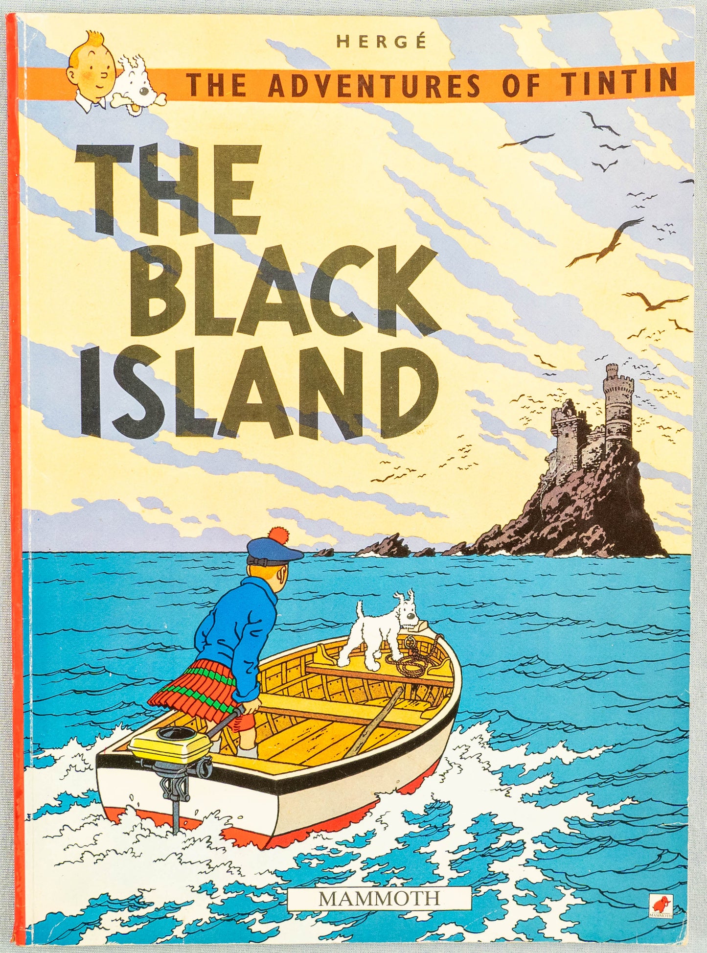 The Black Island - Tintin Mammoth UK Paperback Edition Book 1990s