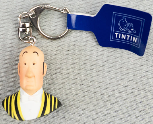 Moulinsart Toy Keyring: Nestor Bust 3.5cm Height 42321 Official Tintin Figure Key Ring