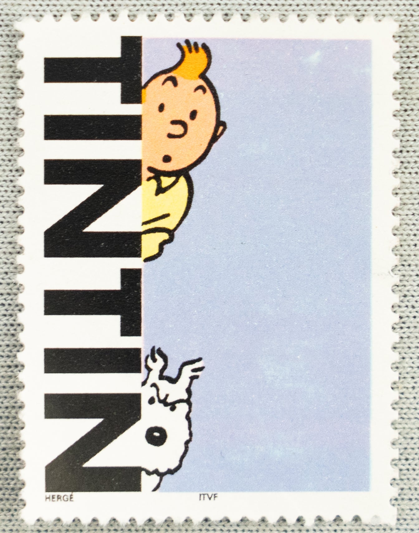 Tintin Peeking Rare Belge Post/Moulinsart Tintin 2000 Postage Stamp