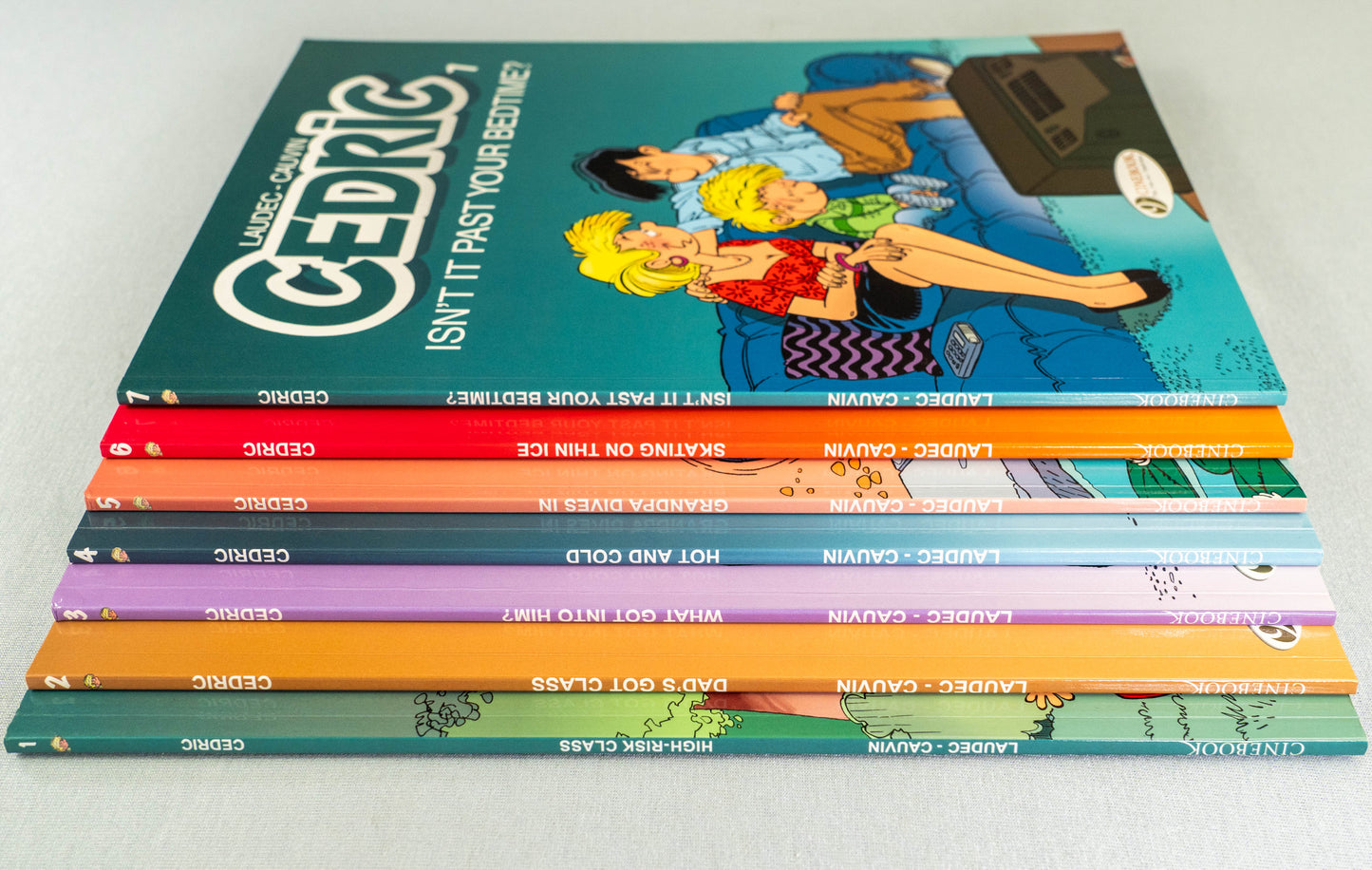 CEDRIC: Cinebook Paperback Edition Comics Full Set x7 Laudec / Cauvin