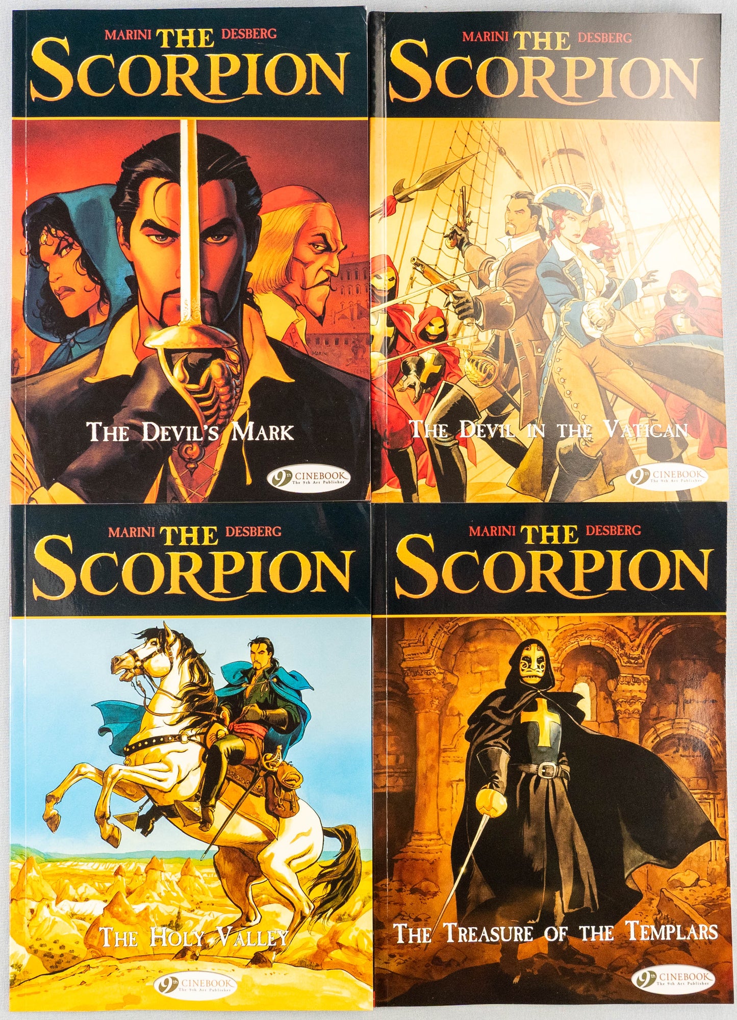 THE SCORPION: Cinebook Paperback Comic Book Full Set x8 by Marini Desberg