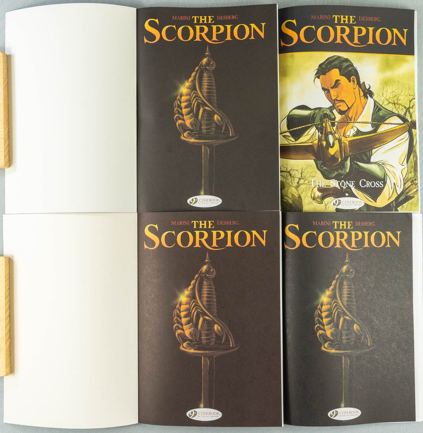 THE SCORPION: Cinebook Paperback Comic Book Full Set x8 by Marini Desberg