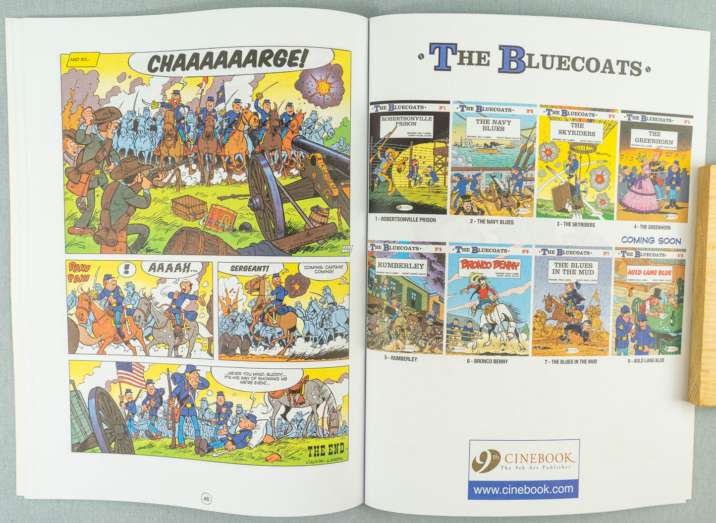 The Bluecoats Volume 7 - The Blues In The Mud Cinebook Paperback Comic Book by Lambil / Cauvin