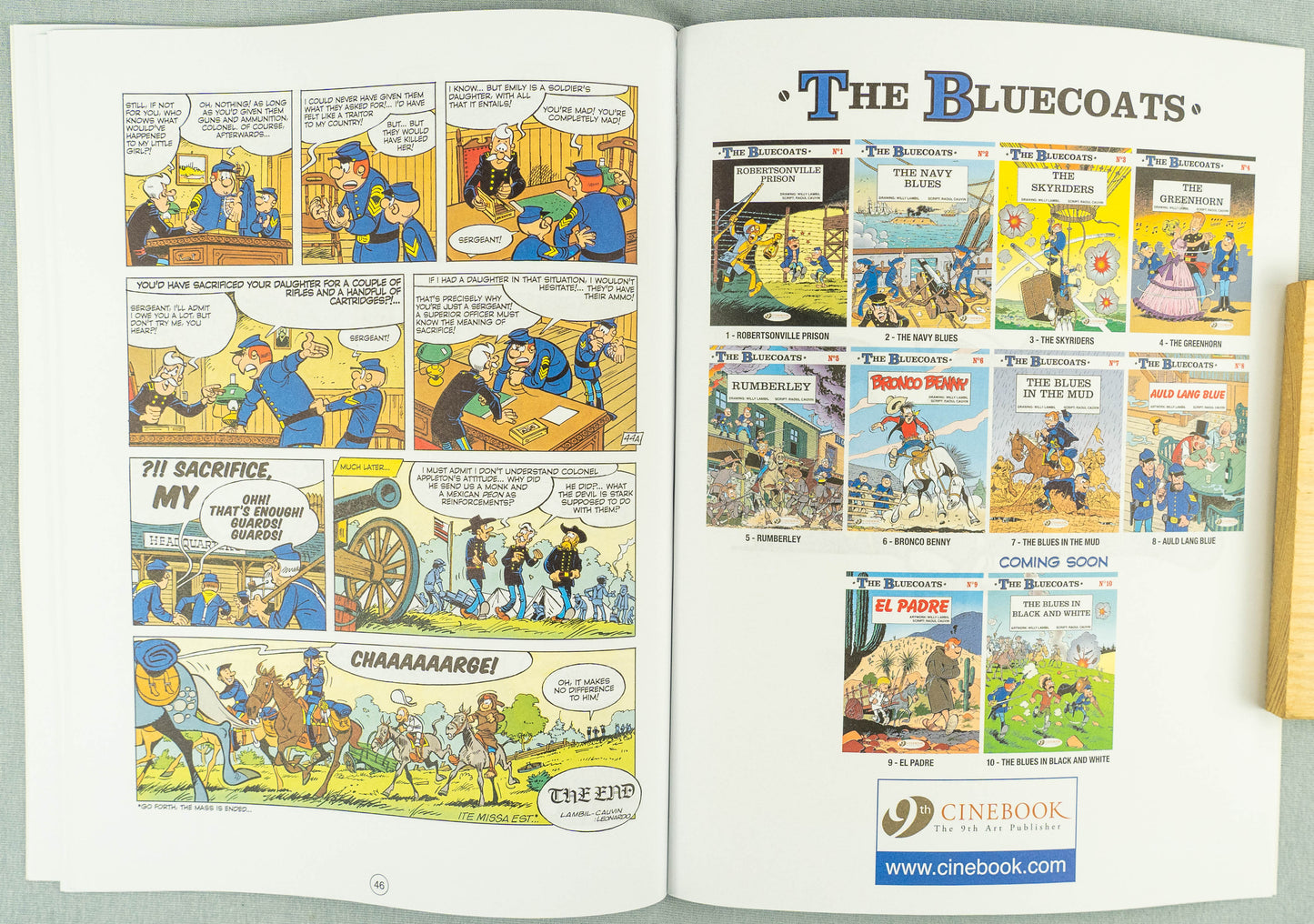 The Bluecoats Volume 9 - El Padre Cinebook Paperback Comic Book by Lambil / Cauvin