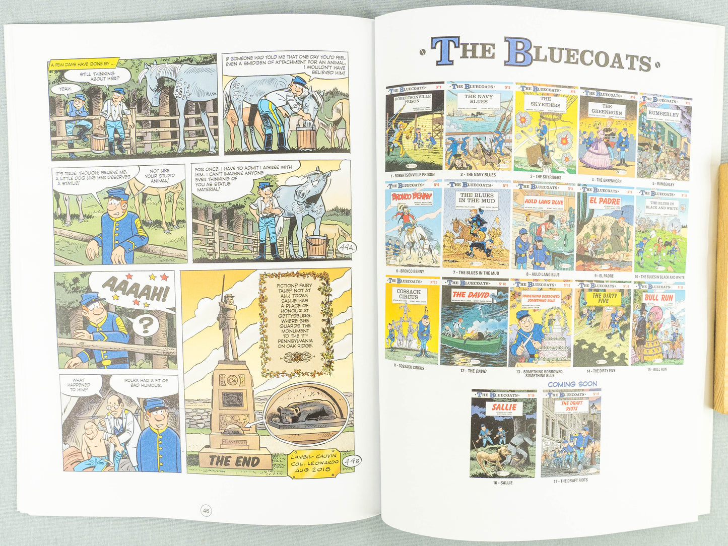 The Bluecoats Volume 16 - Sallie Cinebook Paperback Comic Book by Lambil / Cauvin