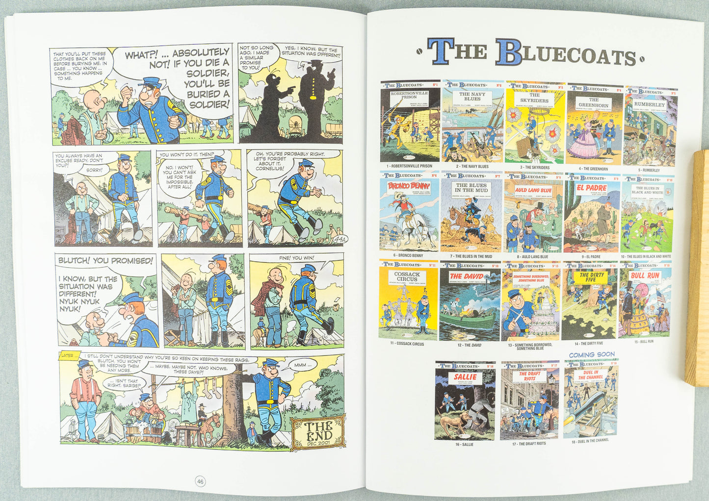 The Bluecoats Volume 17 - The Draft Riots Cinebook Paperback Comic Book by Lambil / Cauvin