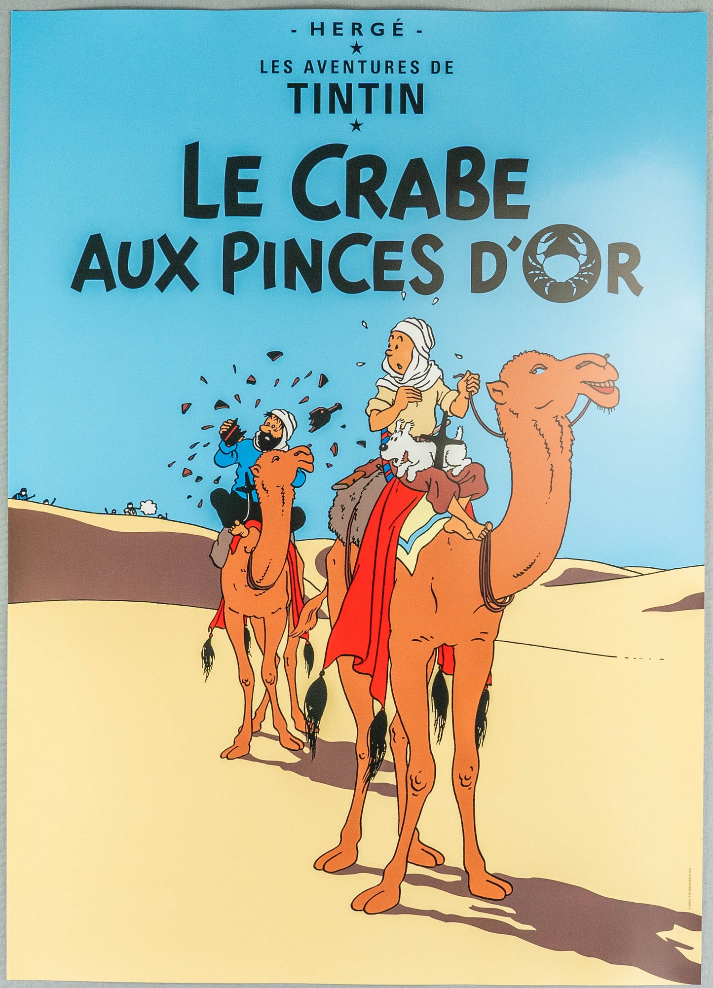 Le Crabe Aux Pinces D'or: Large Tintin Title Cover Poster by Moulinsart 50x70cm