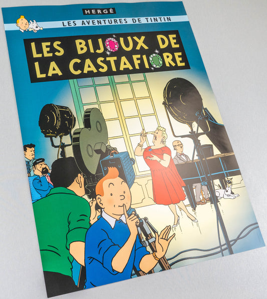 Les Bijoux De La Castafiore: Large Tintin Title Cover Poster by Moulinsart 50x70cm