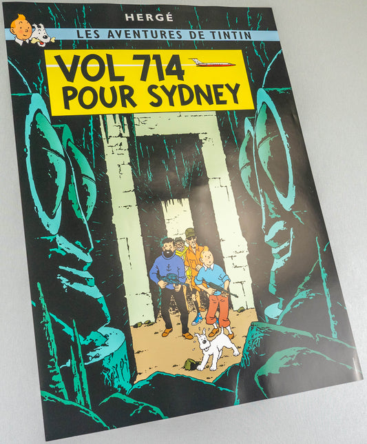 Vol 714 Pour Sydney: Large Tintin Title Cover Poster by Moulinsart 50x70cm
