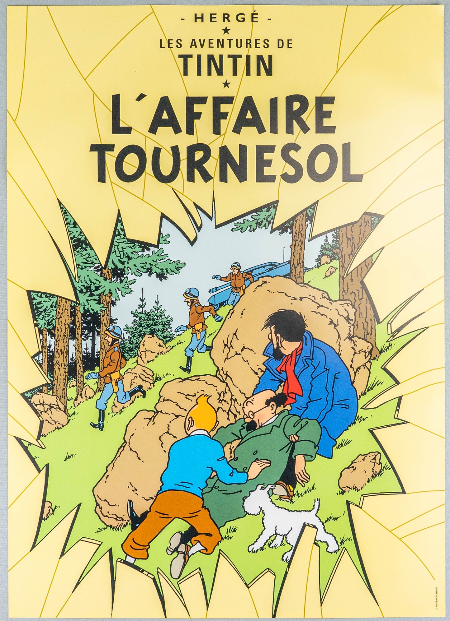 L'affaire Tournesol: Large Tintin Title Cover Poster by Moulinsart 50x70cm