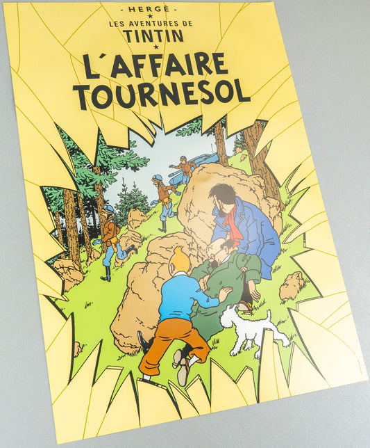 L'affaire Tournesol: Large Tintin Title Cover Poster by Moulinsart 50x70cm