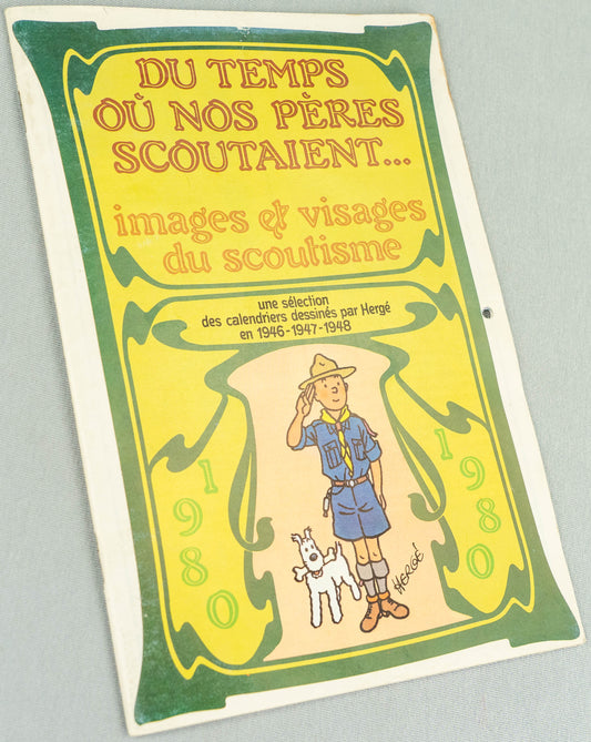 Vintage Casterman 1980 Scout Calendar illustrated by Herge EO Tintin Scoutaient